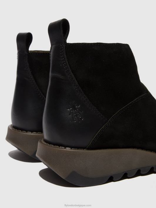 bottines zippées sely918 Fly London femmes noir 0FBB45