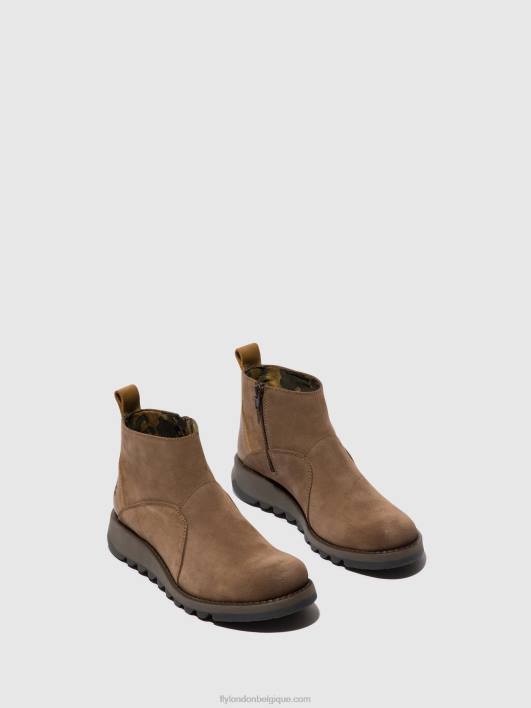 bottines zippées sely918 Fly London femmes taupe/chameau 0FBB37