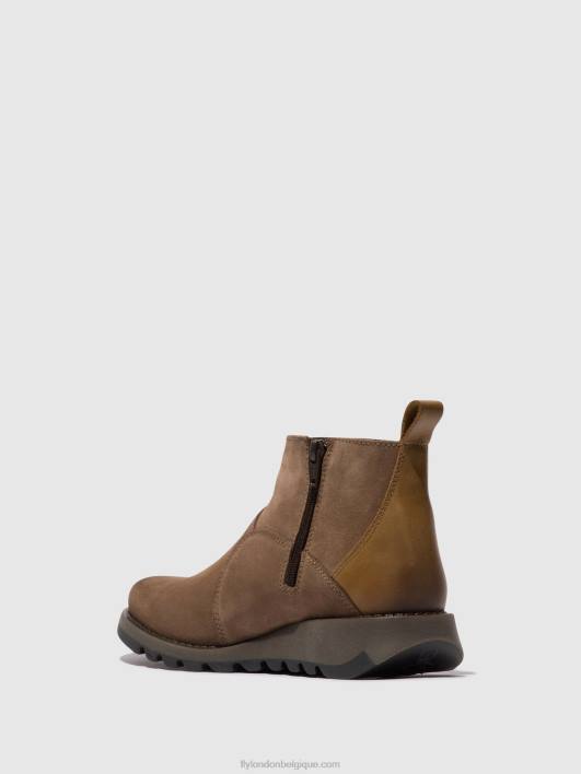 bottines zippées sely918 Fly London femmes taupe/chameau 0FBB37