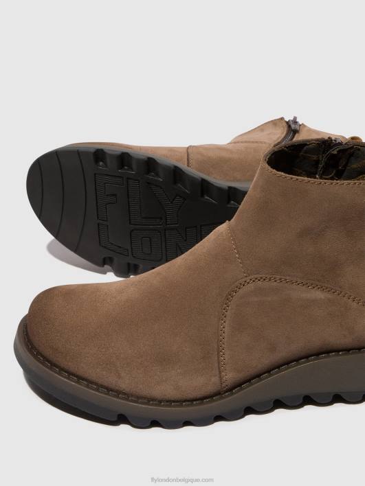 bottines zippées sely918 Fly London femmes taupe/chameau 0FBB37