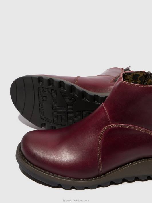 bottines zippées sely918 Fly London femmes violet 0FBB46