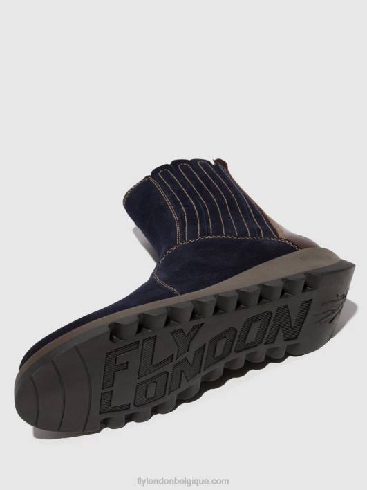 bottines zippées suzy899 Fly London femmes marine/dk. brun 0FBB41