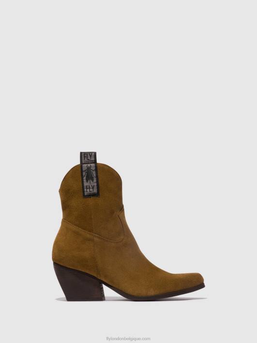 bottines zippées tabb905 Fly London femmes chameau 0FBB32
