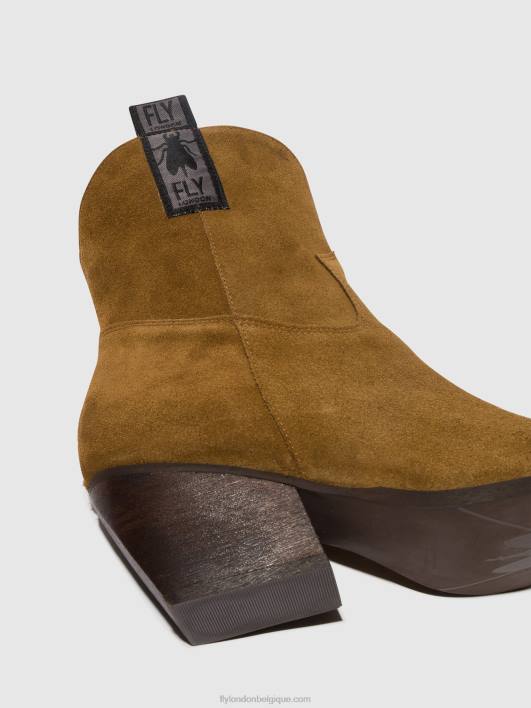 bottines zippées tabb905 Fly London femmes chameau 0FBB32