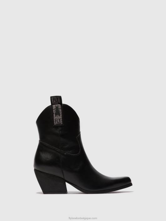 bottines zippées tabb905 Fly London femmes noir 0FBB31