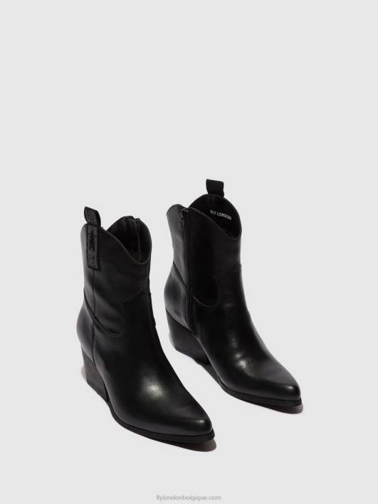 bottines zippées tabb905 Fly London femmes noir 0FBB31