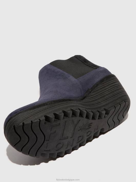 bottines zippées yego400 Fly London femmes marine/noir 0FBB27