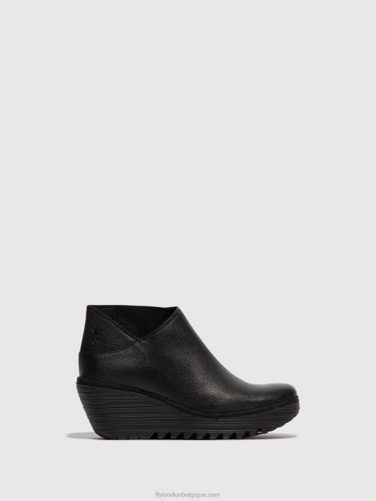 bottines zippées yego400 Fly London femmes noir 0FBB34