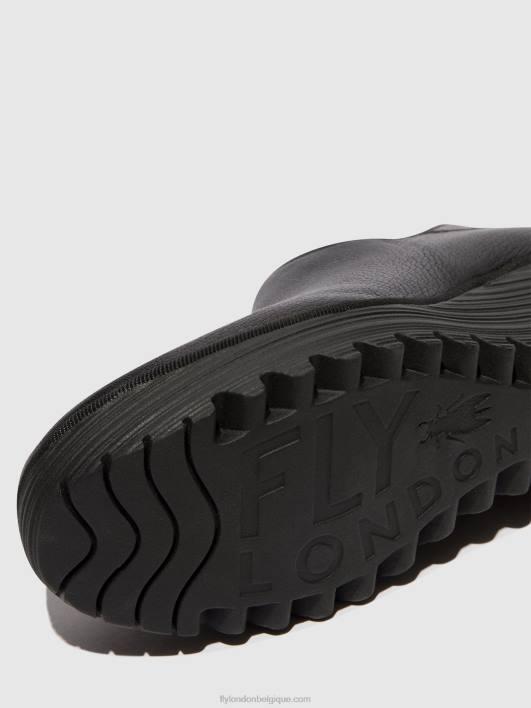 bottines zippées yego400 Fly London femmes noir 0FBB34