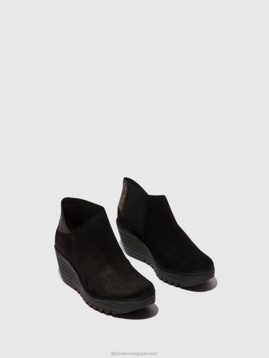 bottines zippées yego400 Fly London femmes noir/graphite 0FBB35