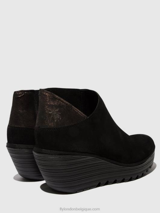 bottines zippées yego400 Fly London femmes noir/graphite 0FBB35