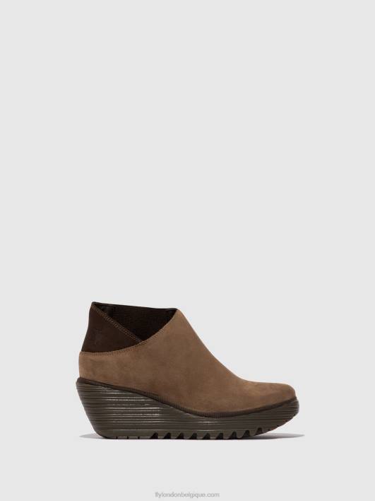 bottines zippées yego400 Fly London femmes taupe/expresso 0FBB28