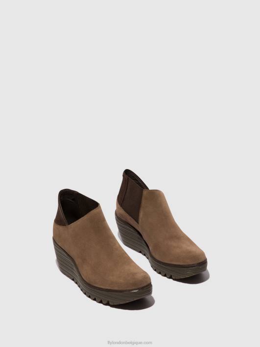 bottines zippées yego400 Fly London femmes taupe/expresso 0FBB28