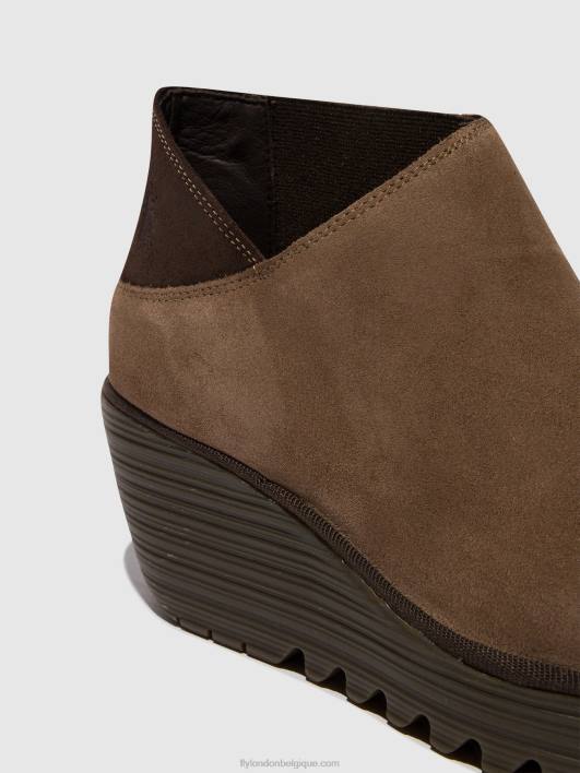 bottines zippées yego400 Fly London femmes taupe/expresso 0FBB28