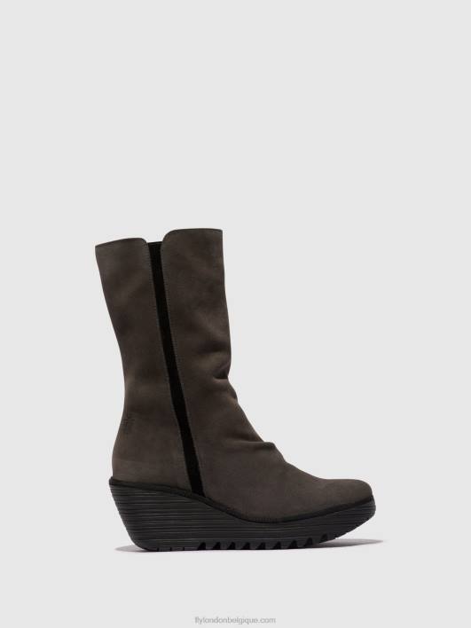 bottines zippées yemy408 Fly London femmes diesel/noir 0FBB29