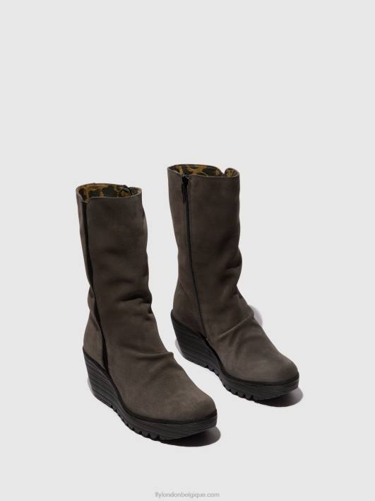bottines zippées yemy408 Fly London femmes diesel/noir 0FBB29