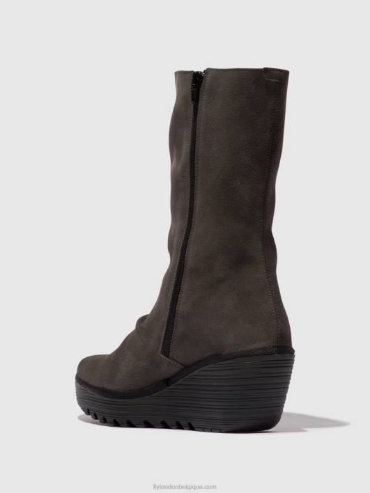 bottines zippées yemy408 Fly London femmes diesel/noir 0FBB29