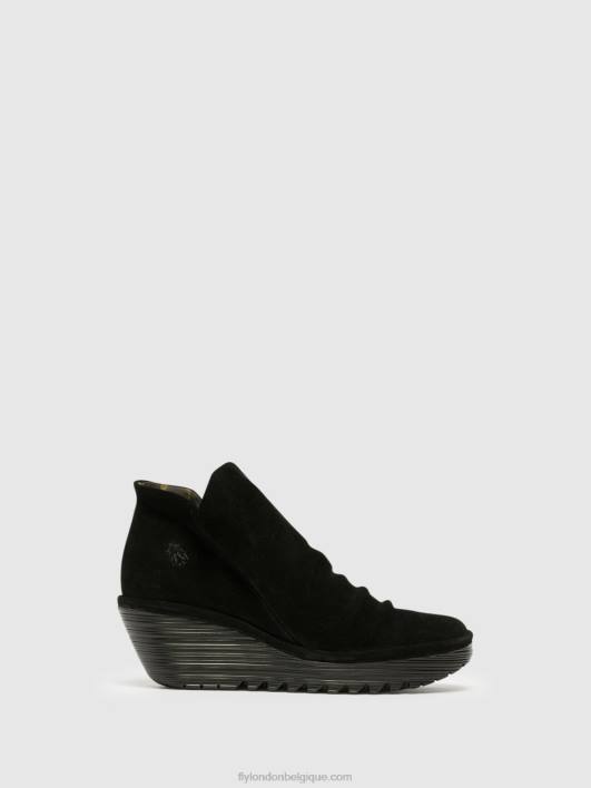 bottines zippées yip Fly London femmes noir 0FBB279