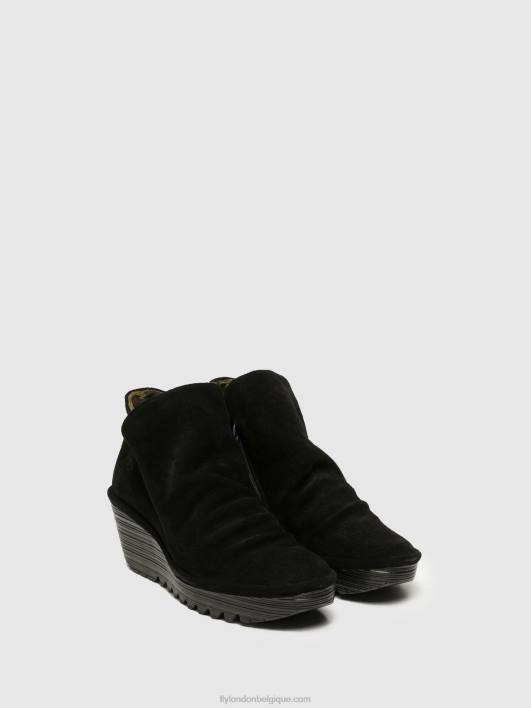 bottines zippées yip Fly London femmes noir 0FBB279