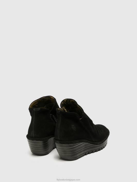 bottines zippées yip Fly London femmes noir 0FBB279
