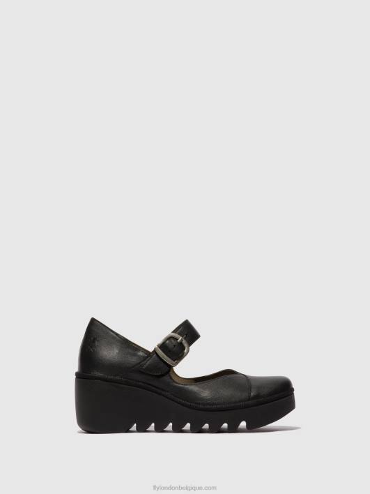 chaussures à boucle baxe428 Fly London femmes noir 0FBB620