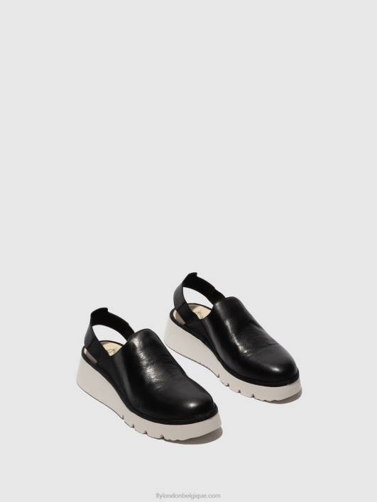 chaussures à bride arrière plog430 Fly London femmes noir 0FBB645