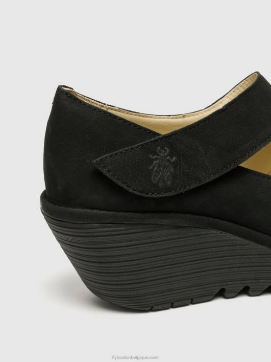 chaussures compensées yasi682 Fly London femmes noir 0FBB699