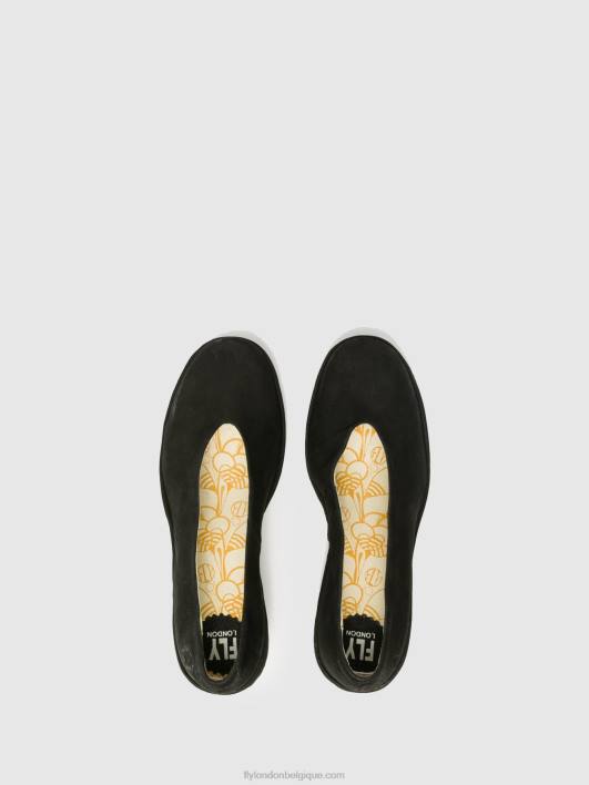 chaussures compensées yaz Fly London femmes noir 0FBB700