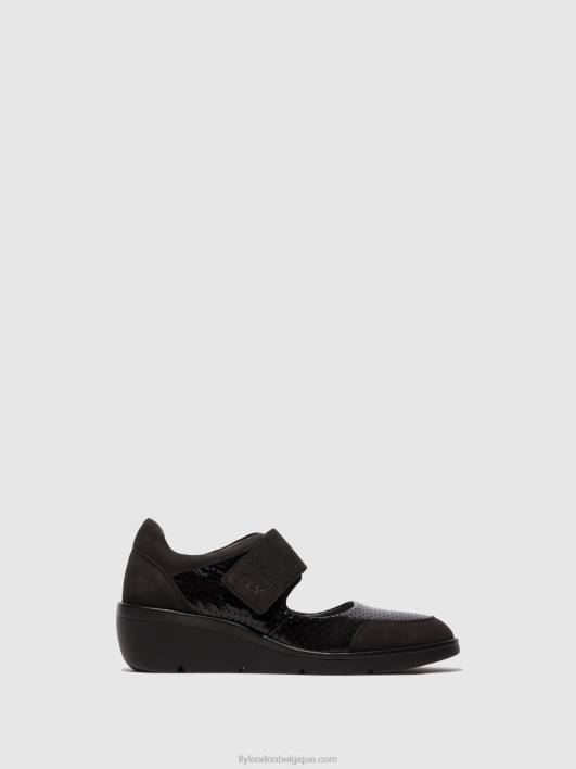 chaussures velcro naje583 Fly London femmes noir 0FBB624