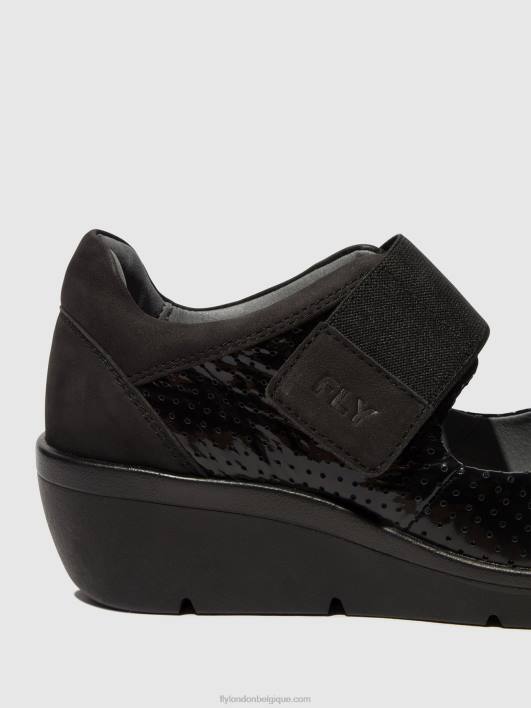 chaussures velcro naje583 Fly London femmes noir 0FBB624