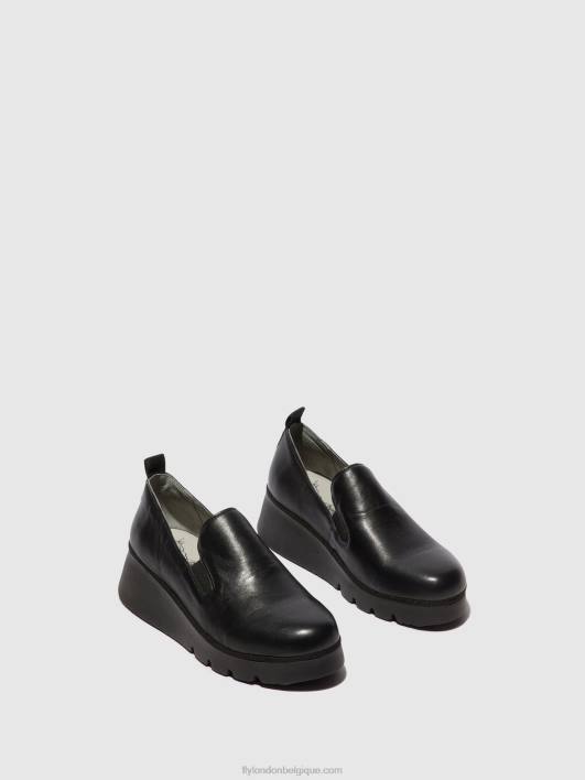 chaussures à enfiler pece406 Fly London femmes noir 0FBB664