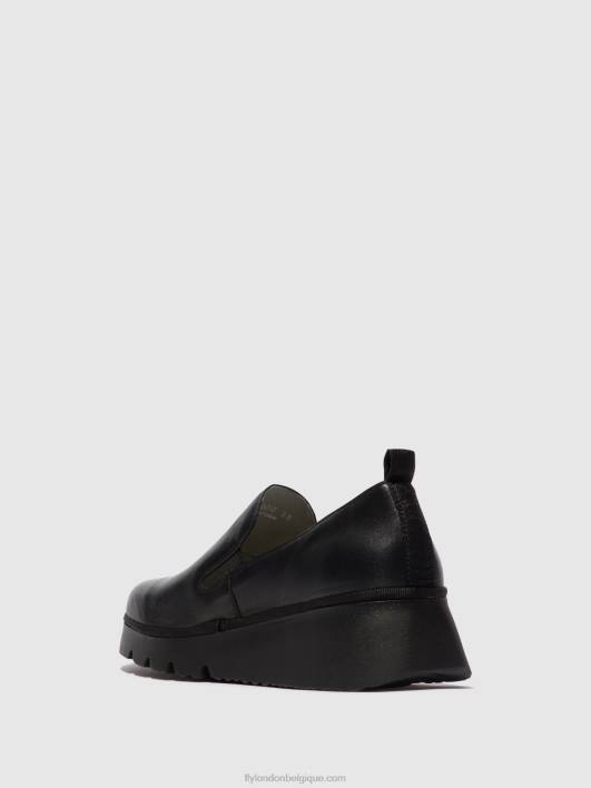 chaussures à enfiler pece406 Fly London femmes noir 0FBB664