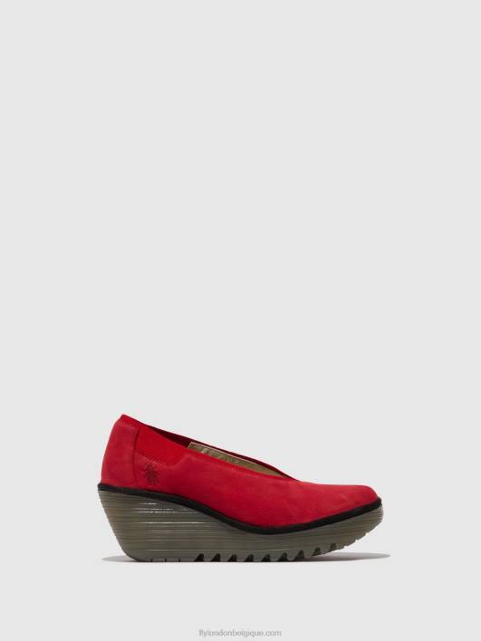 chaussures à enfiler yoza438 Fly London femmes rouge à lèvres rouge 0FBB625