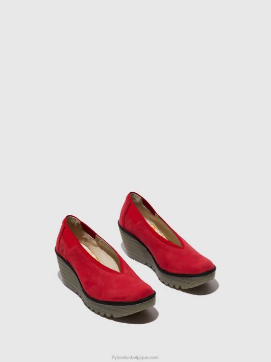 chaussures à enfiler yoza438 Fly London femmes rouge à lèvres rouge 0FBB625
