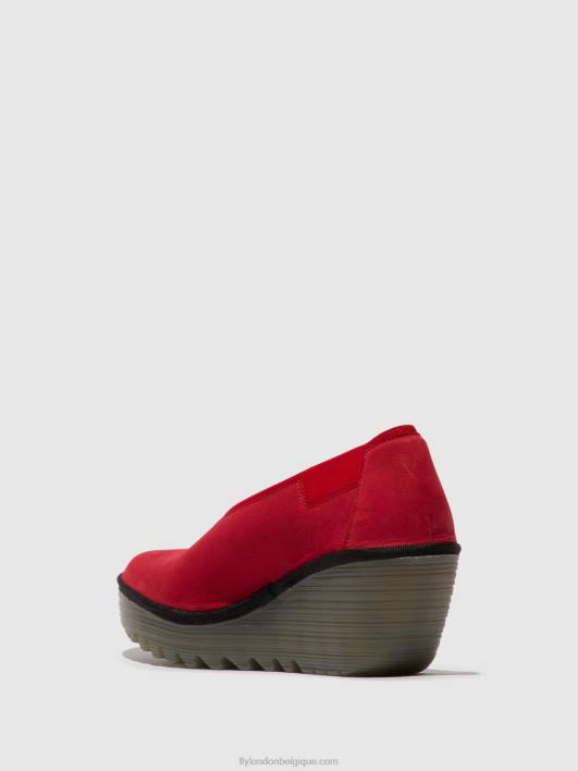 chaussures à enfiler yoza438 Fly London femmes rouge à lèvres rouge 0FBB625