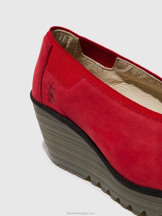 chaussures à enfiler yoza438 Fly London femmes rouge à lèvres rouge 0FBB625