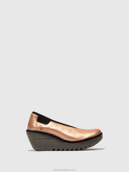 chaussures à enfiler yoza438 Fly London femmes rougir d'or 0FBB628