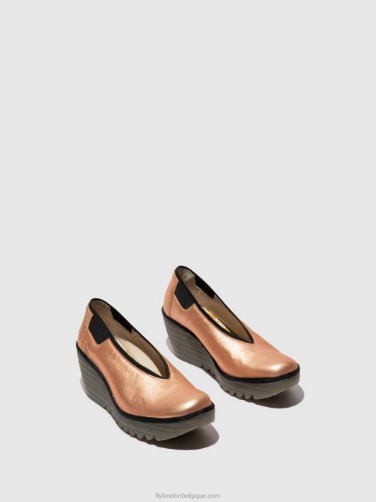 chaussures à enfiler yoza438 Fly London femmes rougir d'or 0FBB628