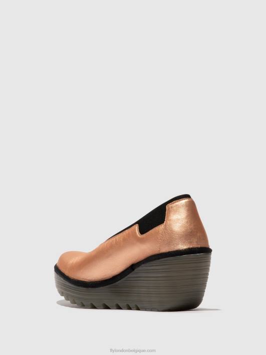 chaussures à enfiler yoza438 Fly London femmes rougir d'or 0FBB628
