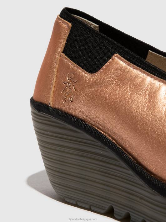 chaussures à enfiler yoza438 Fly London femmes rougir d'or 0FBB628