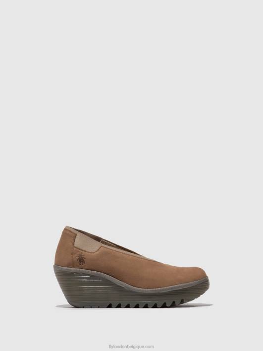 chaussures à enfiler yoza438 Fly London femmes sable 0FBB627