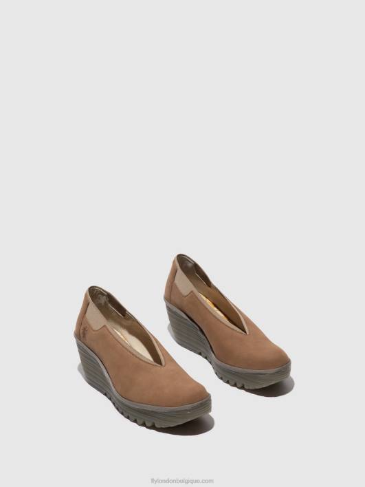 chaussures à enfiler yoza438 Fly London femmes sable 0FBB627