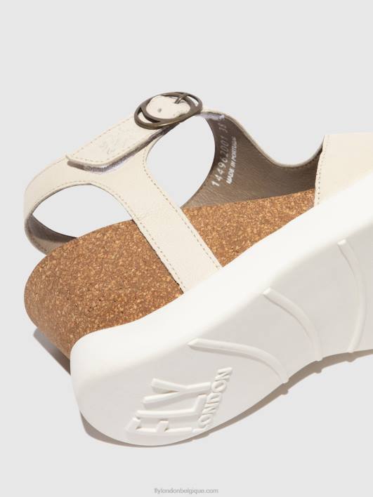 sandales à boucle gova962 Fly London femmes blanc 0FBB494