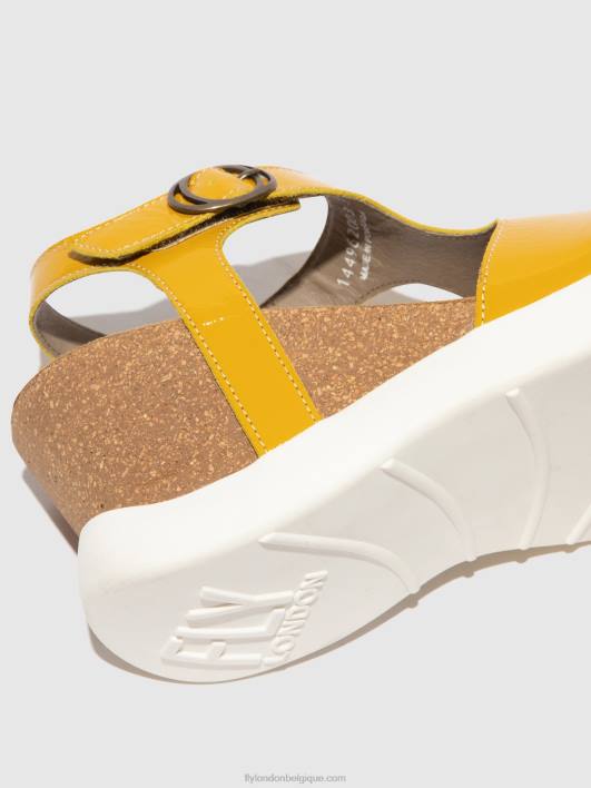 sandales à boucle gova962 Fly London femmes jaune 0FBB496