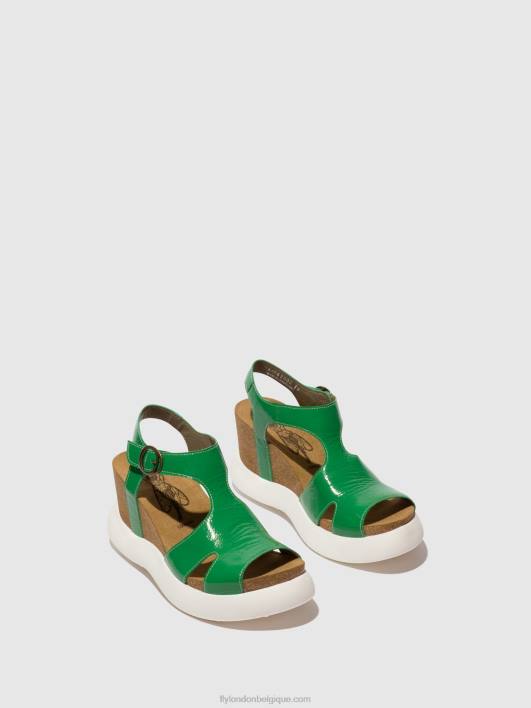 sandales à boucle gova962 Fly London femmes vert 0FBB502
