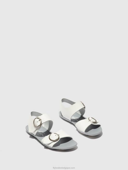 sandales à boucle masa757 Fly London femmes bride blanc cassé 0FBB596