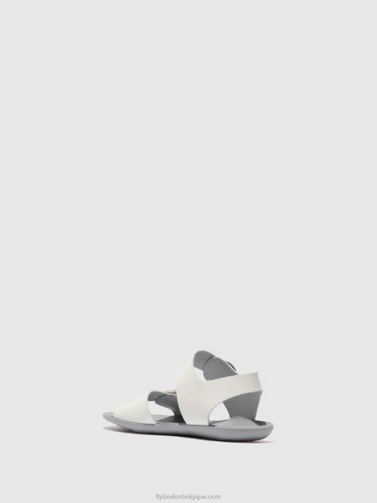 sandales à boucle masa757 Fly London femmes bride blanc cassé 0FBB596