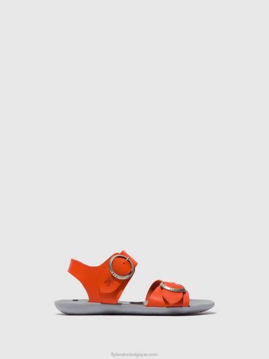 sandales à boucle masa757 Fly London femmes corail 0FBB563
