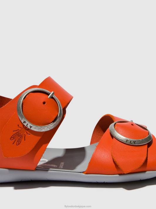 sandales à boucle masa757 Fly London femmes corail 0FBB563