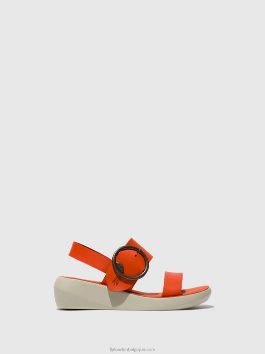 sandales à bride arrière bani739 Fly London femmes corail 0FBB587